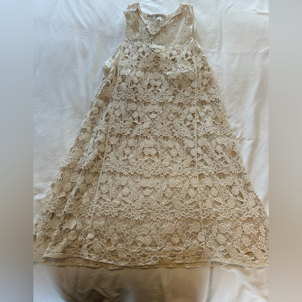 Lauren Conrad Cream Mini Dress or Coverup - NWT
